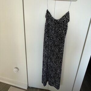 Susana Monaco Strapless Black White Maxi Dress in Size L
